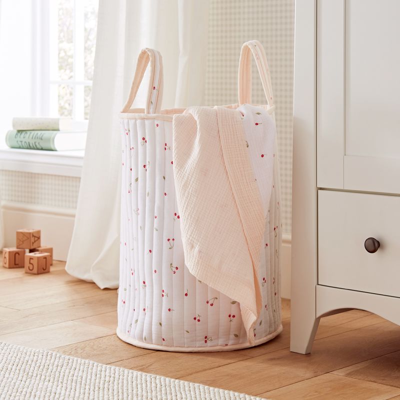 CuddleCo Large Storage Basket - Ditsy Cherry