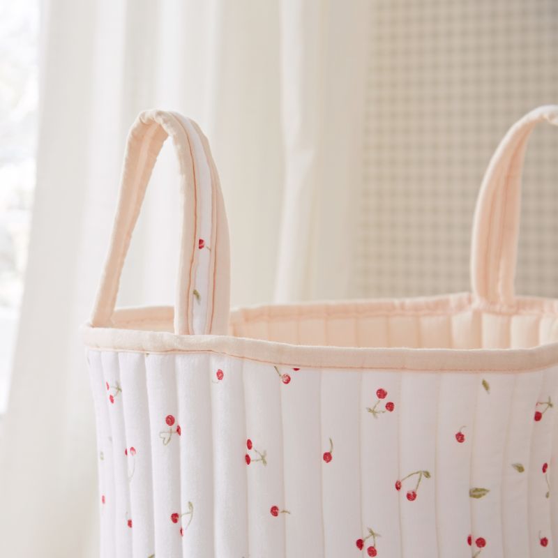 CuddleCo Large Storage Basket - Ditsy Cherry