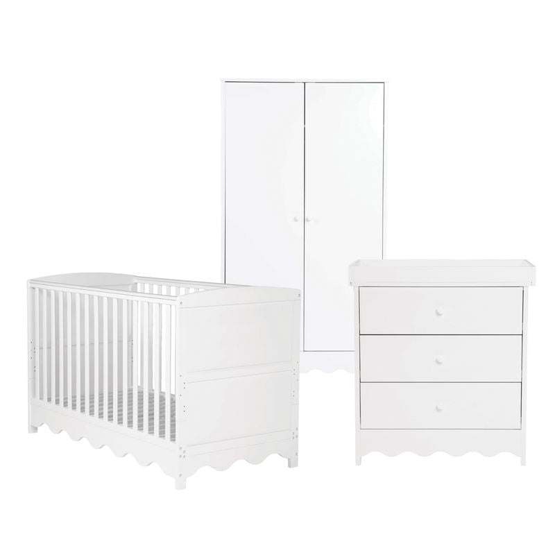 Bebe & Beyond Dancer 3 Piece Nursery Furniture Set - White