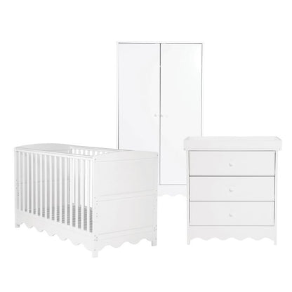 Bebe & Beyond Dancer 3 Piece Nursery Furniture Set - White