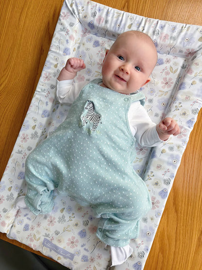Bobbin and Bumble Baby Changing Mat - Lilac Wildflowers