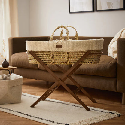 The Little Green Sheep Organic Knitted Moses Basket & Mattress