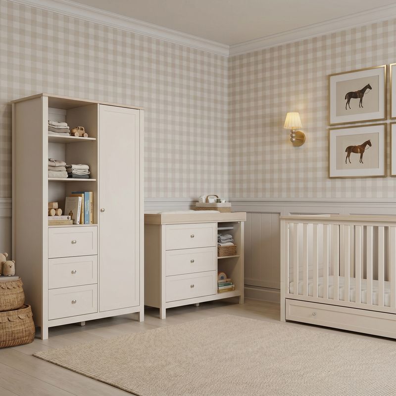 Bebe & Beyond Wanderer 3 Piece Nursery Furniture Set - Cashmere/Oak