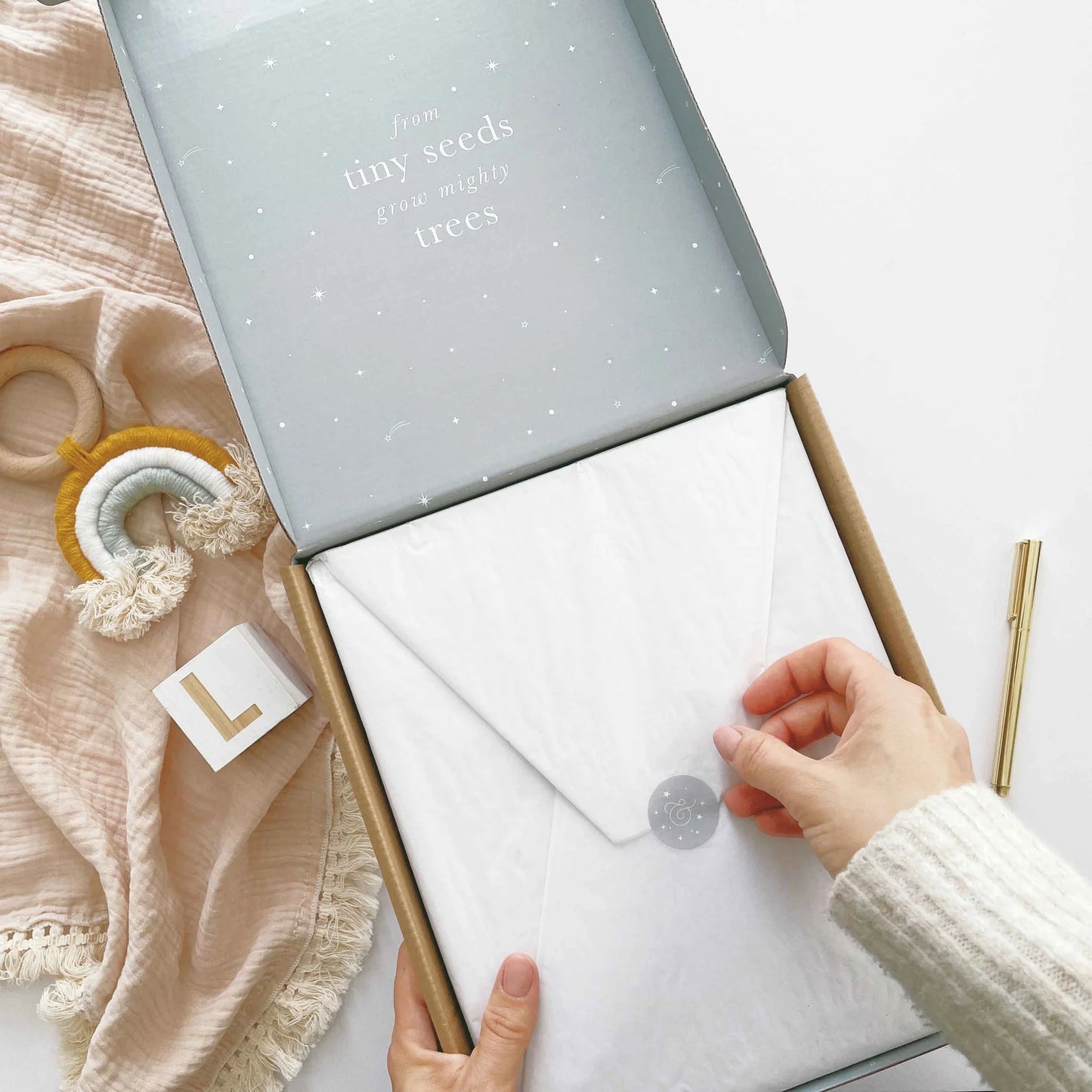 Blush and Gold Pregnancy Journal - Pearl