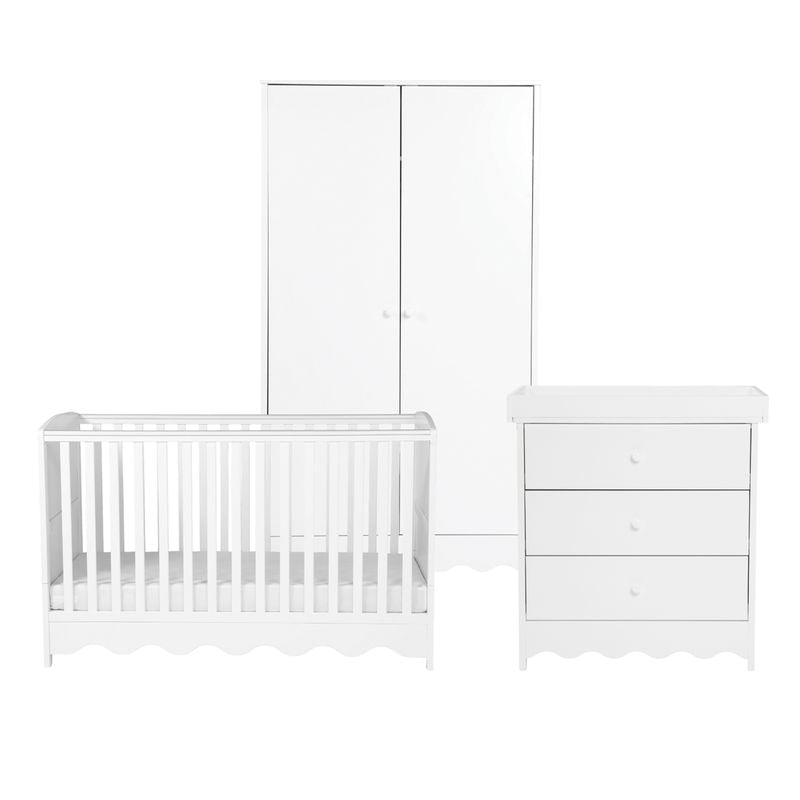 Bebe & Beyond Dancer 3 Piece Nursery Furniture Set - White