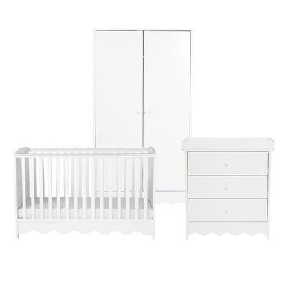 Bebe & Beyond Dancer 3 Piece Nursery Furniture Set - White