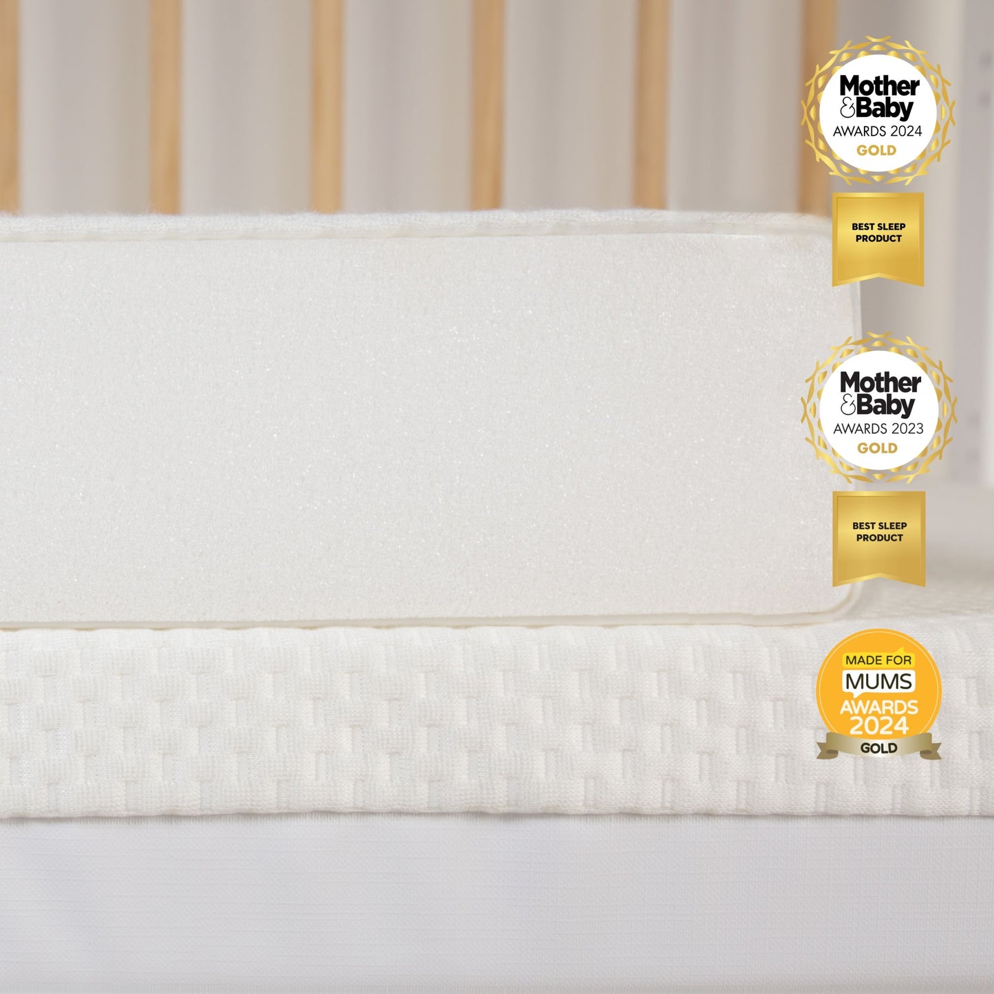 CuddleCo Lullaby Hypo-Allergenic Bamboo Foam Cot Bed Mattress