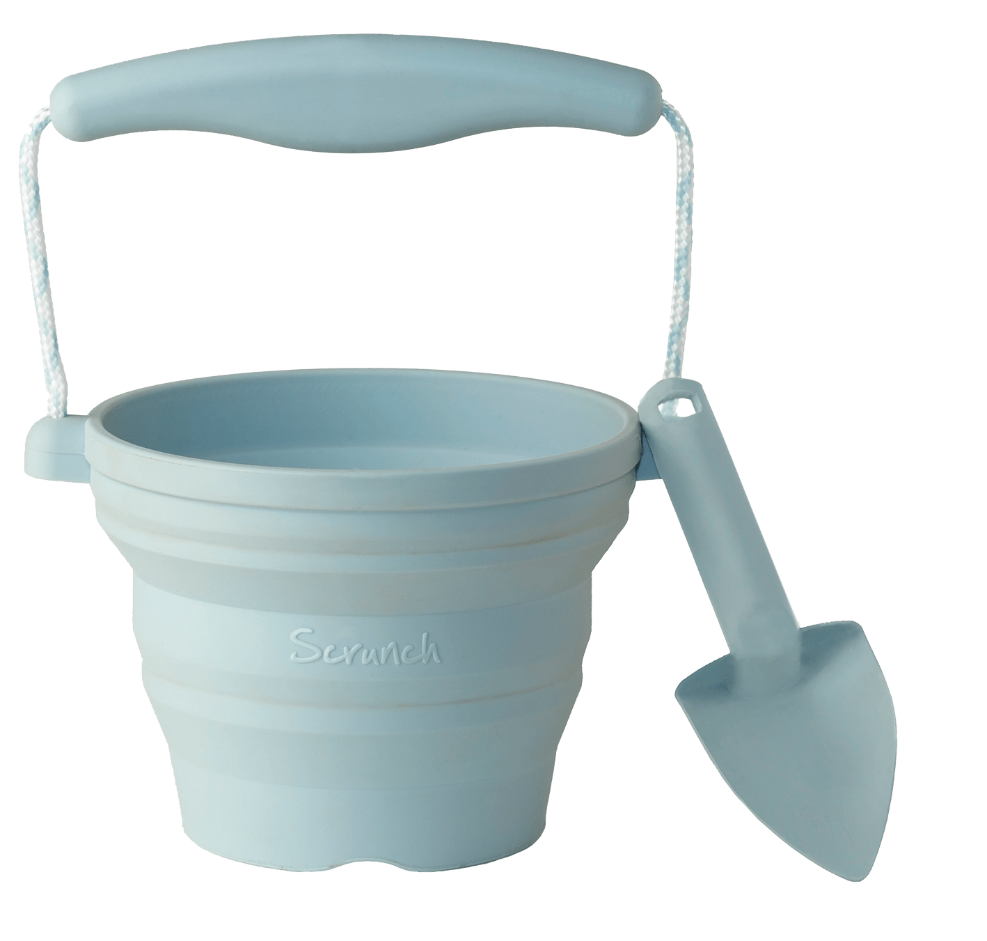 Scrunch Seedling Pot & Trowel Set - Duck Egg Blue