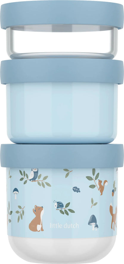 Little Dutch x Mepal Snackbox Stack Mio 3 pcs - Forest Friends