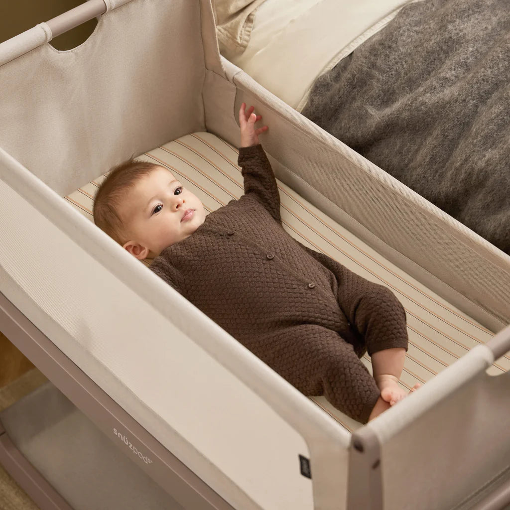 Snuz 2 Pack Crib Fitted Sheets - Blush Stripe