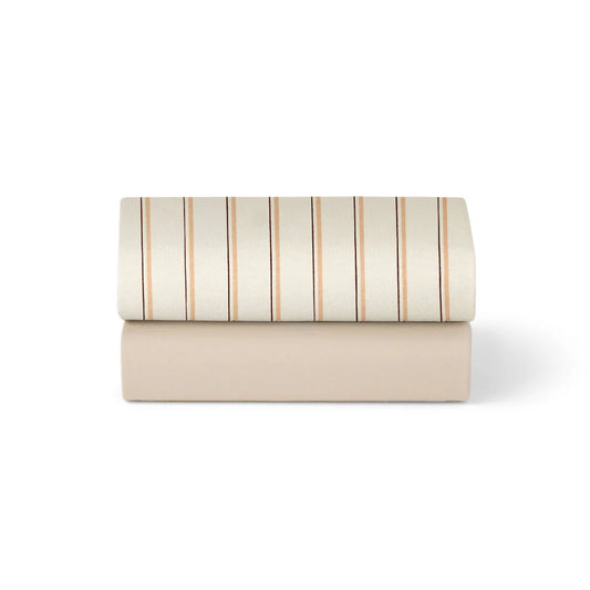 Snuz 2 Pack Crib Fitted Sheets - Blush Stripe