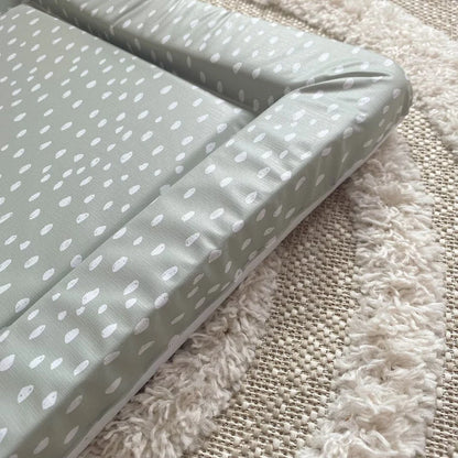 Bobbin and Bumble Baby Changing Mat - Sage Green Spots Print