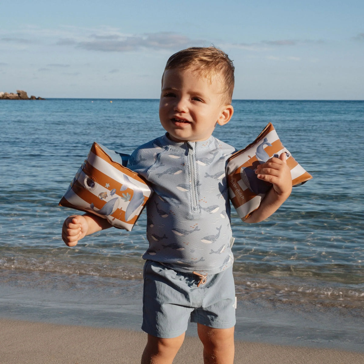 Little Dutch Swimming Armbands - Ocean World Brown