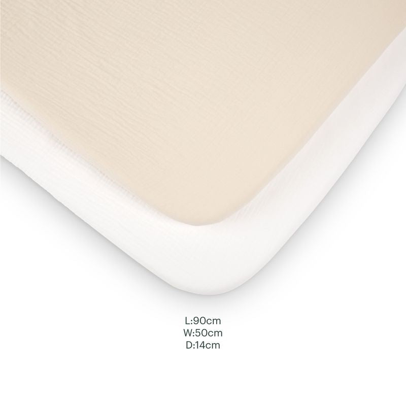 CuddleCo Universal Co-Sleeper Bedside Crib Sheets - Cashmere Waffle