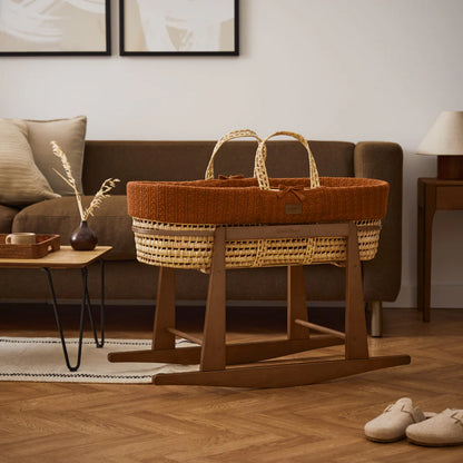 The Little Green Sheep Organic Knitted Moses Basket & Mattress