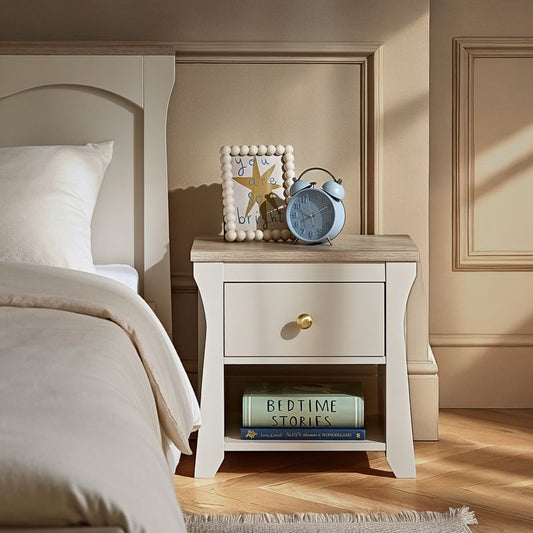 CuddleCo Clara Bedside Table - Cashmere & Ash