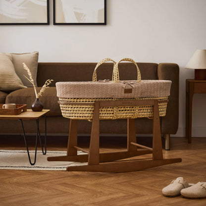 The Little Green Sheep Organic Knitted Moses Basket & Mattress