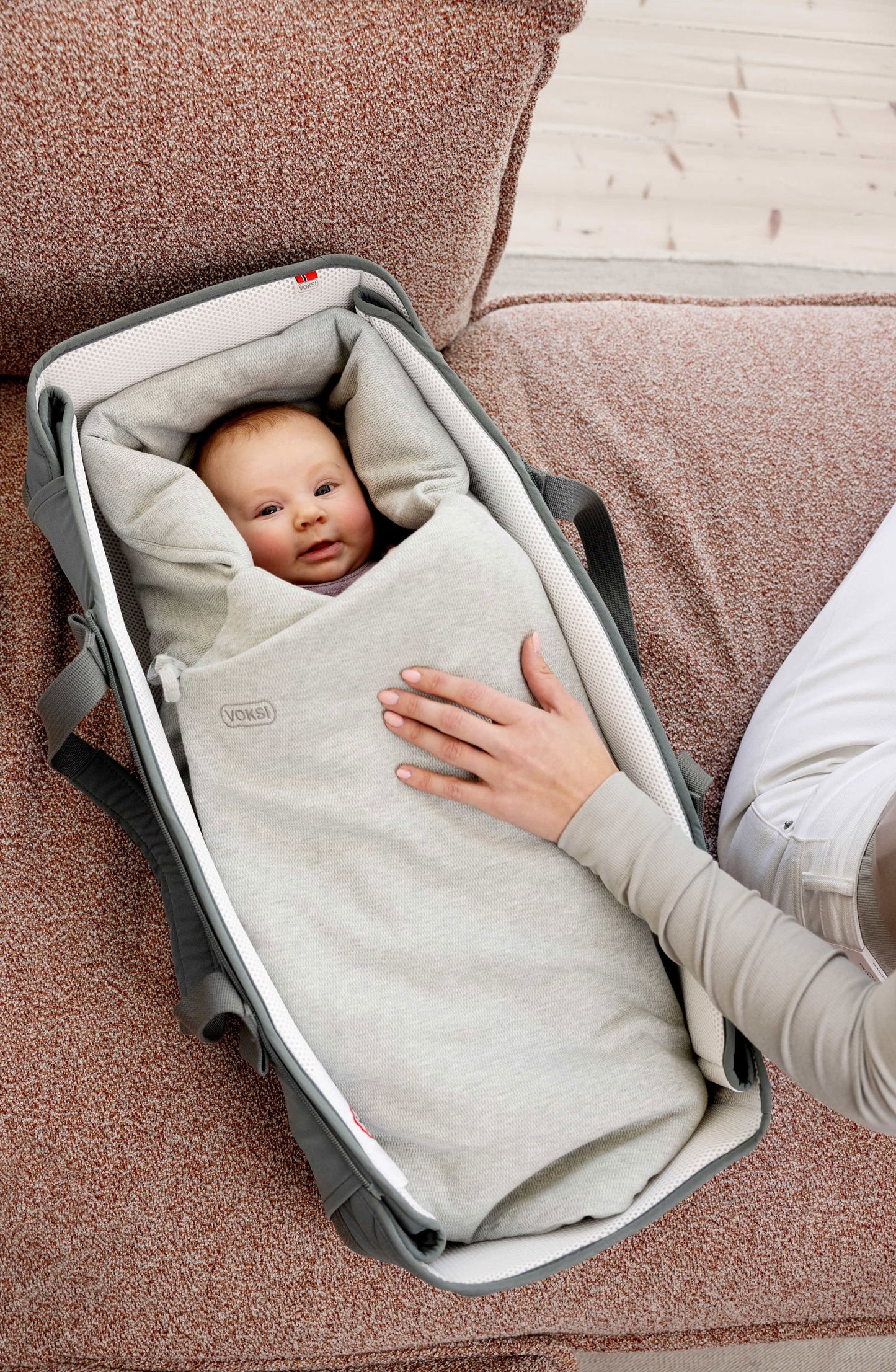 Voksi Wool Wrap Swaddle Bag - Misty Green