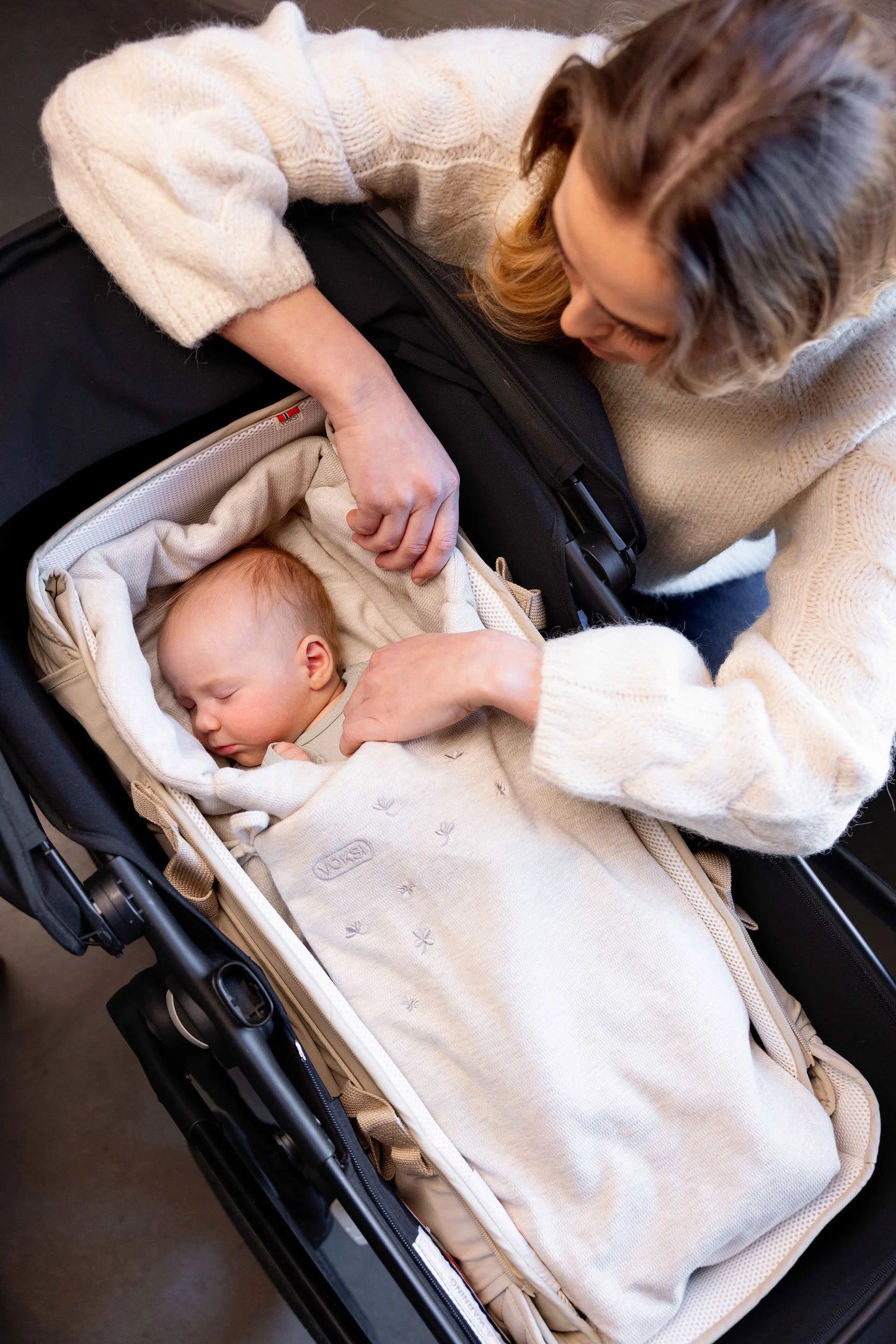 Voksi Wool Wrap Swaddle Bag - Sand