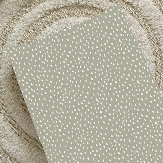 Bobbin and Bumble Anti-Roll Wedge Baby Changing Mat - Sage Green Spotty Print