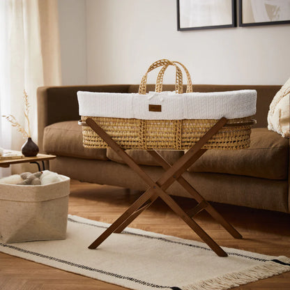 The Little Green Sheep Organic Knitted Moses Basket & Mattress