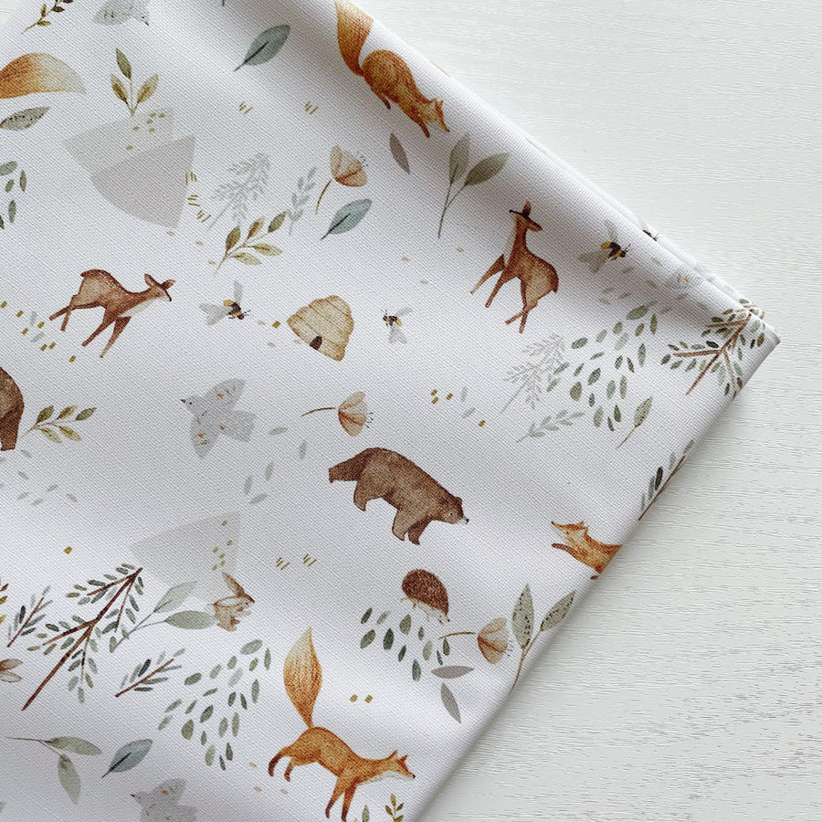 Bobbin and Bumble Wipeable Splash Mat - Woodland Animals